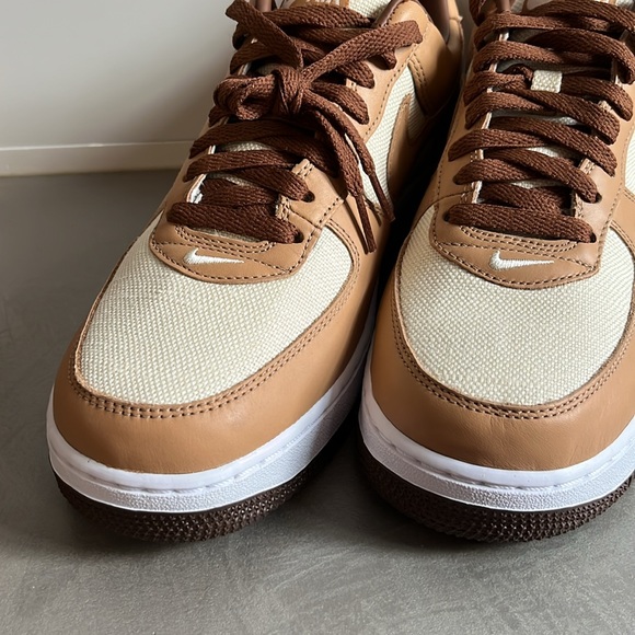 Nike Air Force 1 QS Natural, Underbrush and Acorn Sneakers - Picture 7 of 12